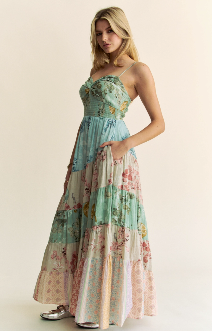 Mixed Floral Maxi Dress