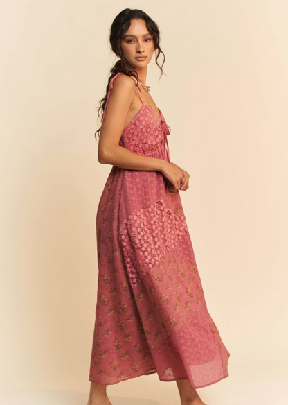 Floral Lace Patchwork Dress