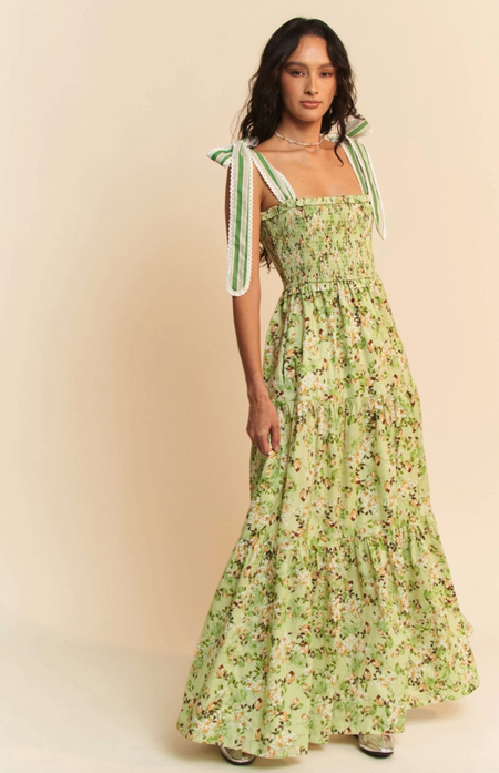 Driftwood Striped Tiered Dress
