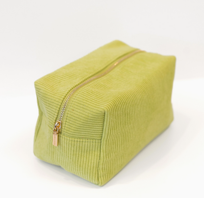 Elyse Breanne Cord Cosmetic Bag - Chartreuse