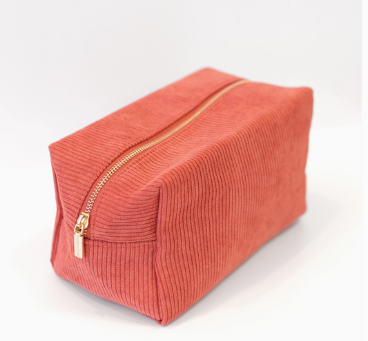 Elyse Breanne Cord Cosmetic Bag - Coral