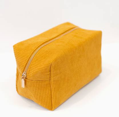 Elyse Breanne Corduroy Cosmetic Bag - Honey