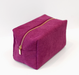 Elyse Breanne Corduroy Cosmetic Bag - Raspberry