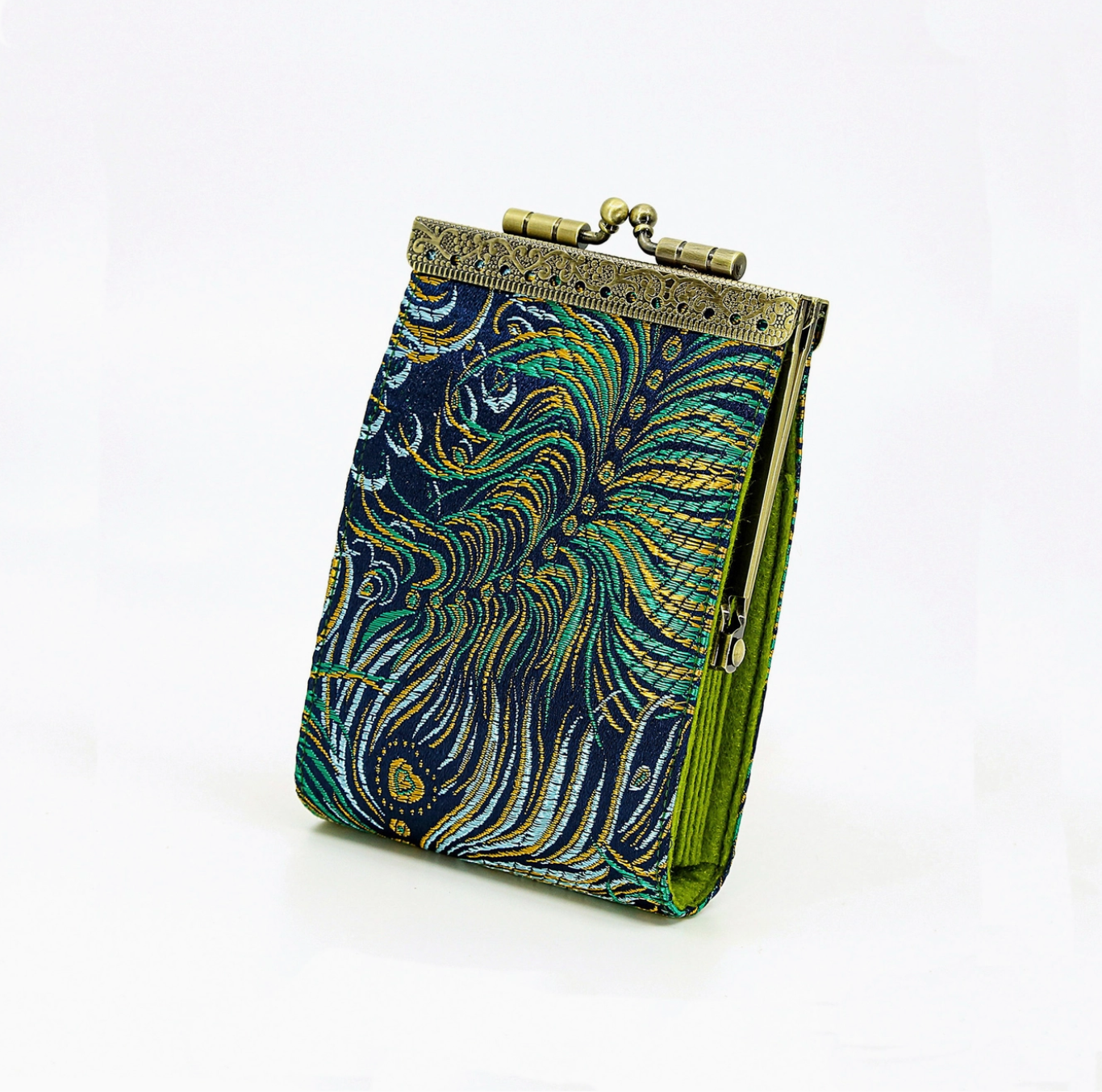 Card Holder + Wallet - Peacock
