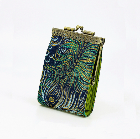 Card Holder + Wallet - Peacock