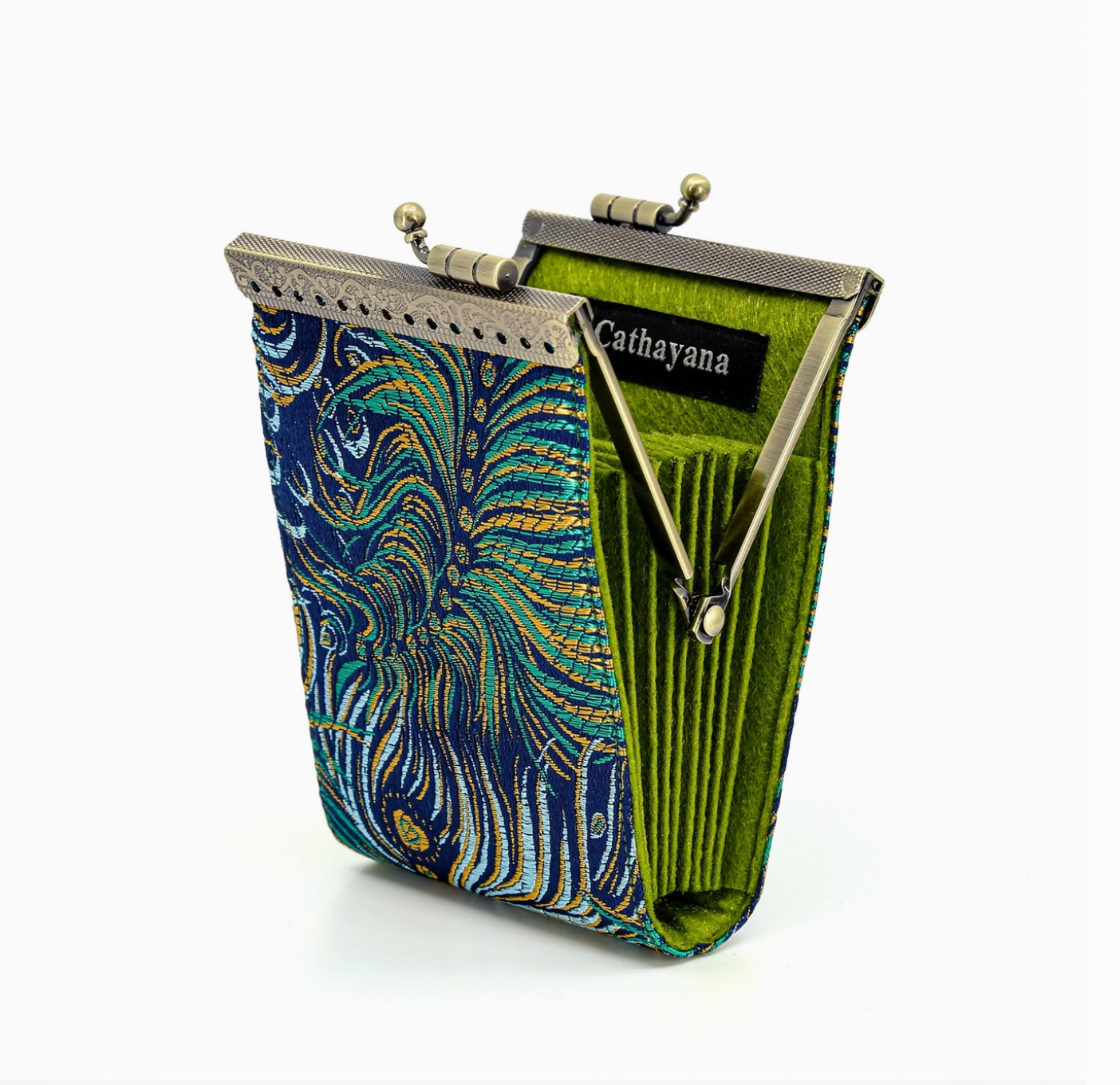 Card Holder + Wallet - Peacock