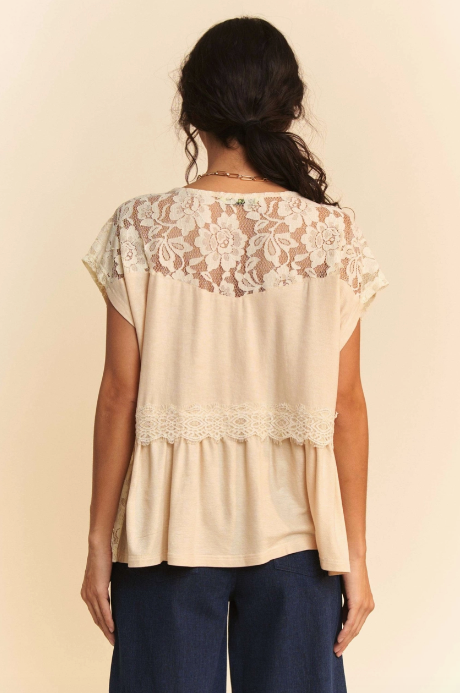 Embroidered Daisy Babydoll Top