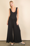 Casual Sleeveless Jumpsuit Black