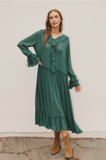 Renaissance Ruffle Midi Dress
