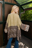 Long Sleeve Boho Kimono Brown