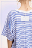 Easy Wear Striped Drop Shoulder Tee