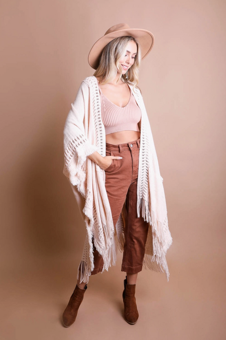 Raglan Sleeve Soft Slub Sweater