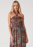 Halter Neck Boho Maxi Dress