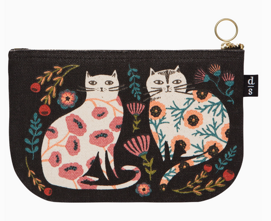 Catbloom Embroidered Small Pouch