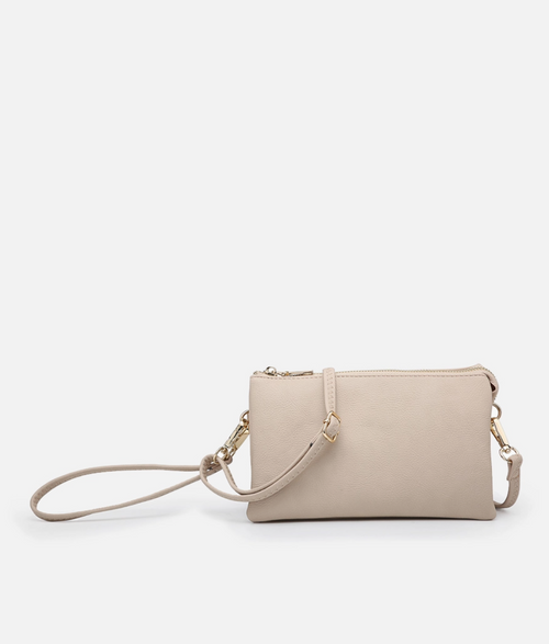 Riley Crossbody/Wristlet- Light Beige