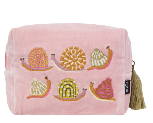 Gardenland Velvet Embroidered Pouch
