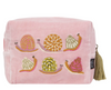 Gardenland Velvet Embroidered Pouch