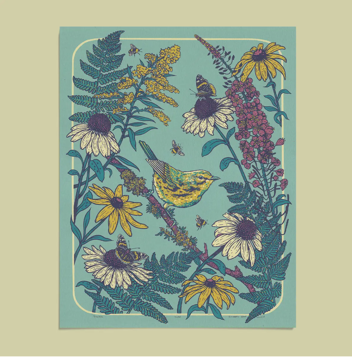 Prairie Warbler Giclee Art Print by Mustard Beetle