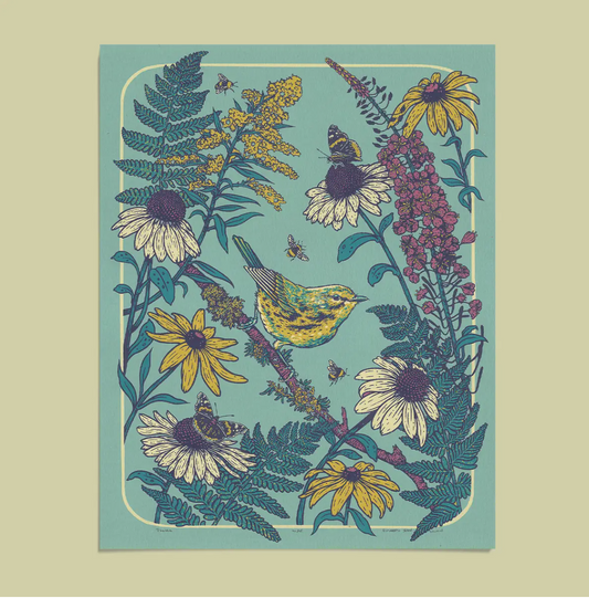 Prairie Warbler Giclee Art Print by Mustard Beetle