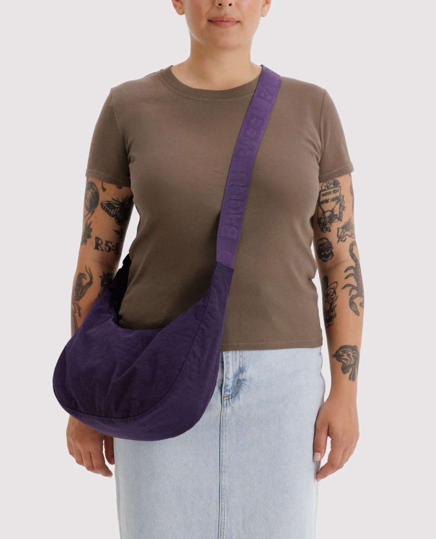 BAGGU Medium Crescent Bag - Fig