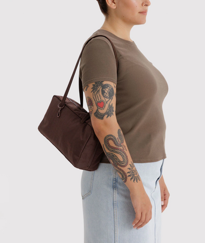 BAGGU Nylon Bowler Bag - Coffee