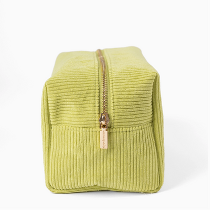 Elyse Breanne Cord Cosmetic Bag - Chartreuse