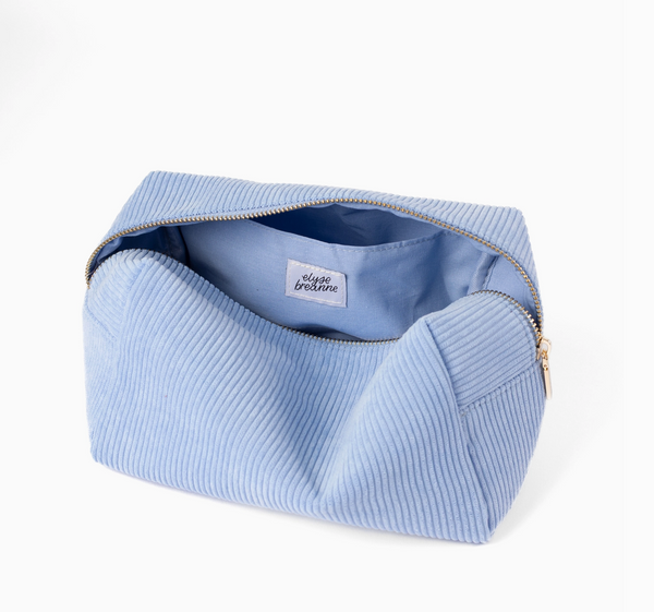 Elyse Breanne Corduroy Cosmetic Bag - Cornflower
