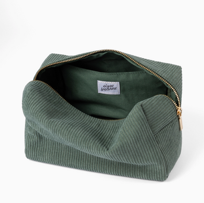 Elyse Breanne Corduroy Cosmetic Bag - Jade