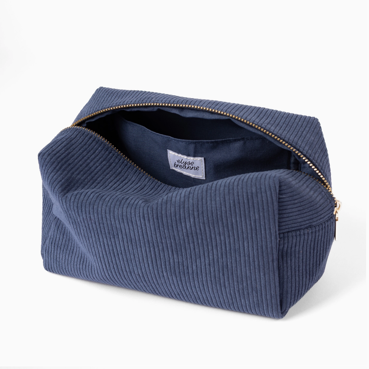 Elyse Breanne Corduroy Cosmetic Bag - Navy