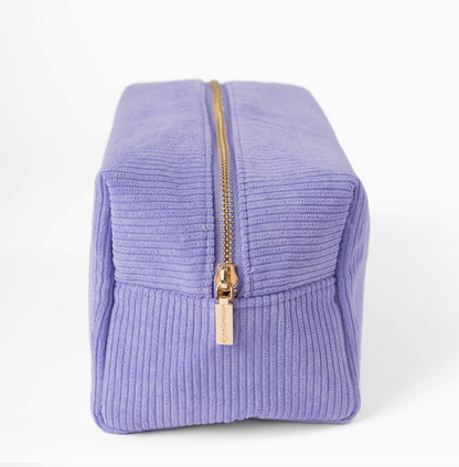 Elyse Breanne Corduroy Cosmetic Bag - Periwinkle