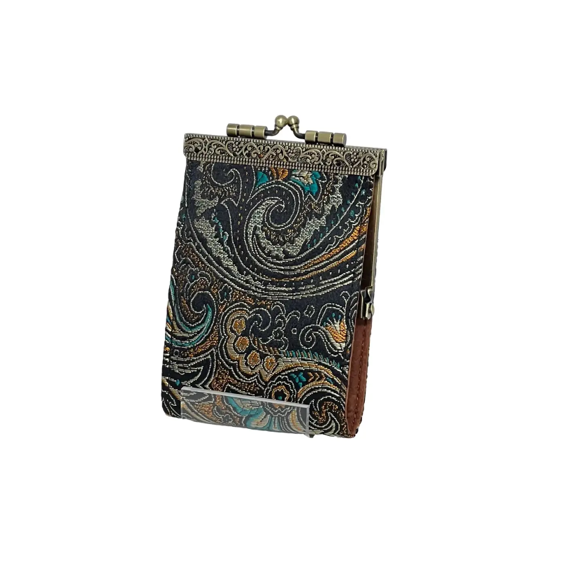 Card Holder + Wallet - Paisley