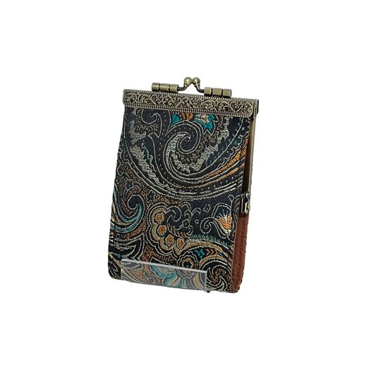 Card Holder + Wallet - Paisley