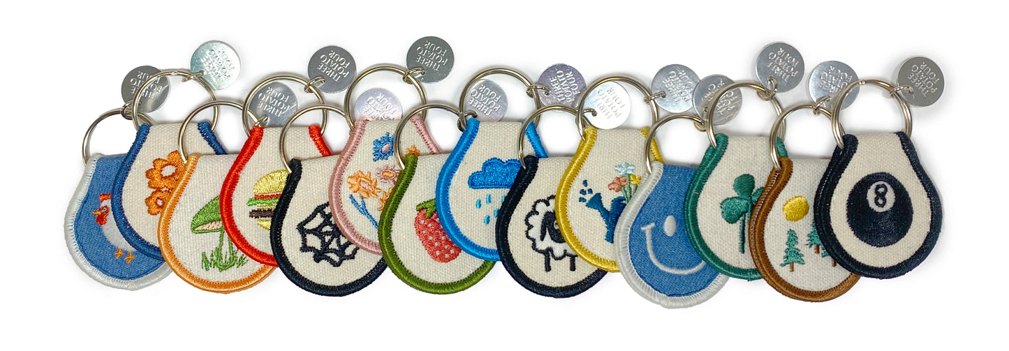 Retro Embroidered Keyrings