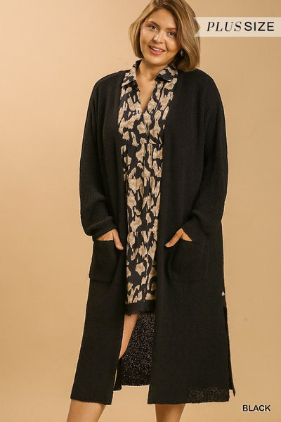 Lightweight Ribbed Duster Black
