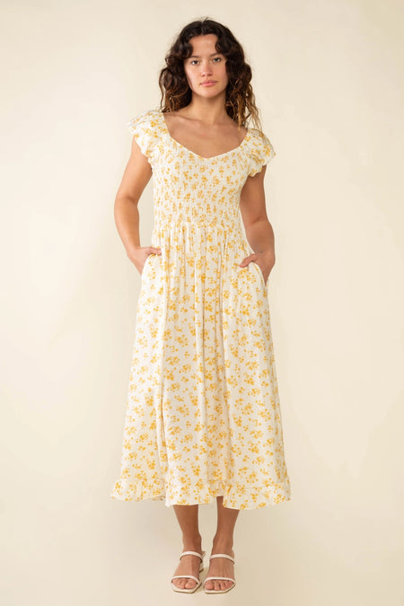 Driftwood Striped Tiered Dress