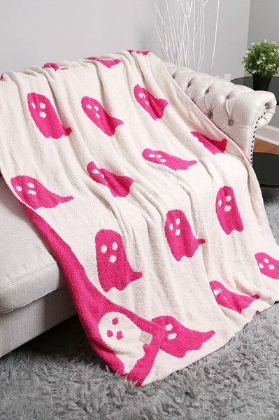 Reversible Ghost Patterned Throw Blanket Pre-Order