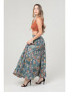 Tiered Floral Maxi Skirt