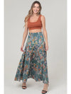 Tiered Floral Maxi Skirt