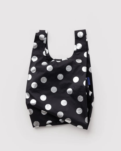 BAGGU Baby- Black & Silver Polka Dot