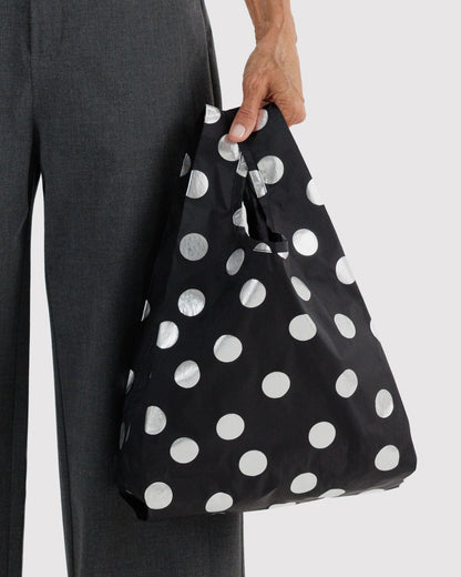 BAGGU Baby- Black & Silver Polka Dot
