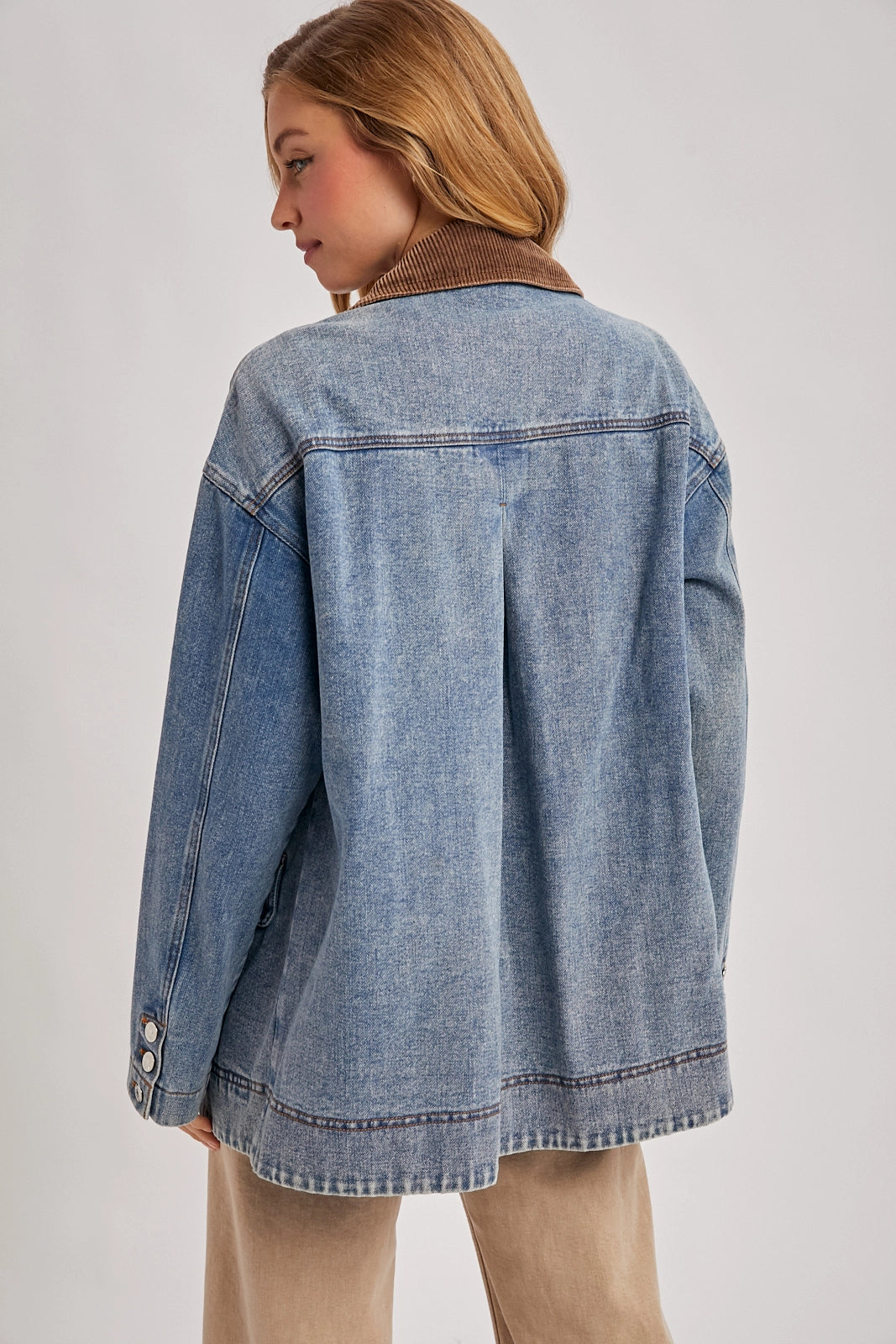 Denim and Corduroy Barn Coat