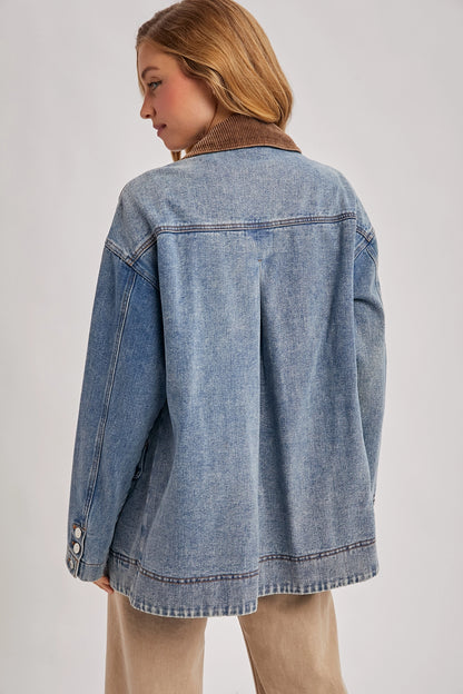 Denim and Corduroy Barn Coat