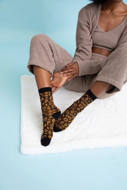 Cozy Leopard Socks