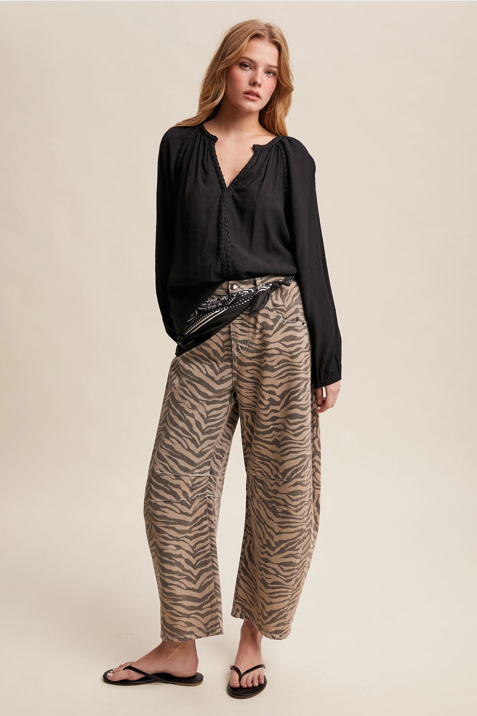 Peasant Blouse Black