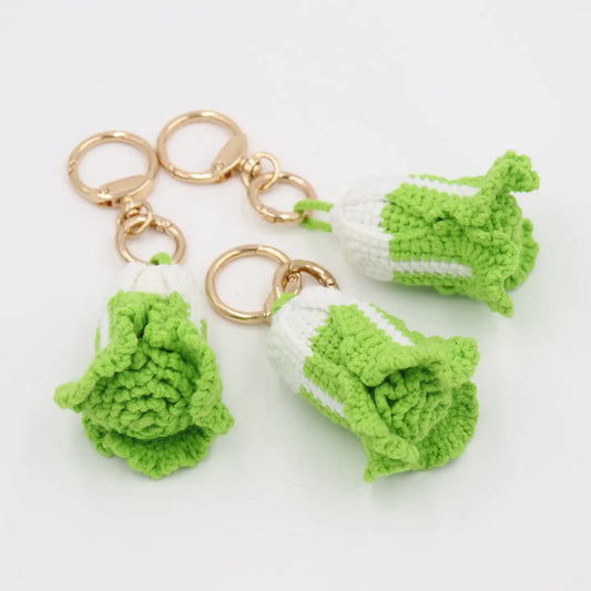 Knit Bok Choy Bag Charm