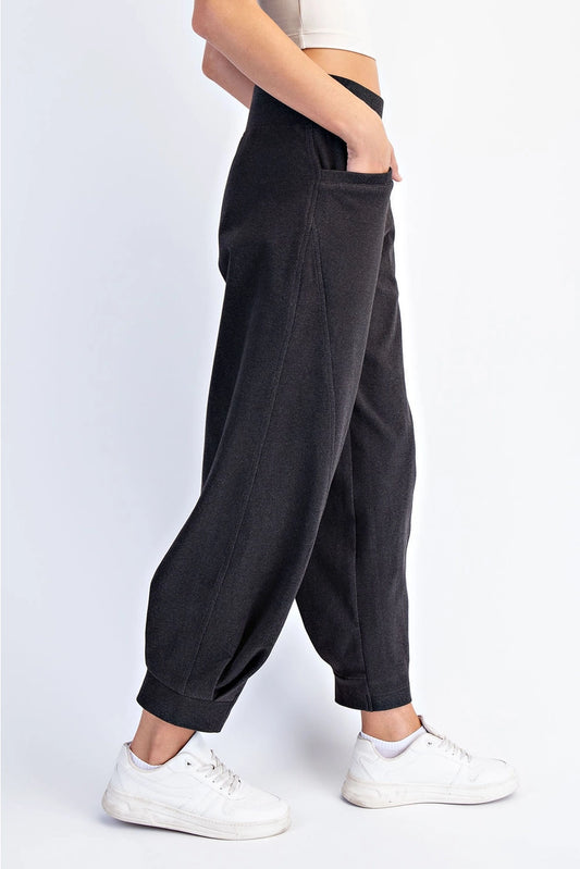Softest Brushed Cocoon Pant Black