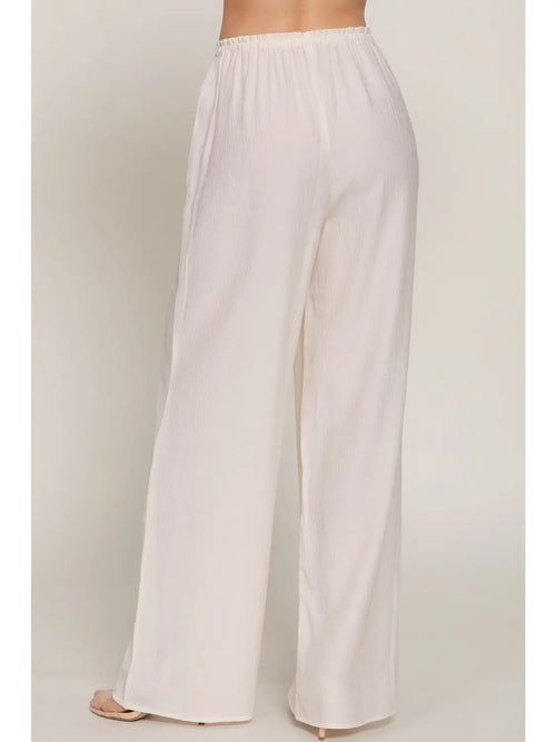Flowy Crepe Pant - Ivory S-3X