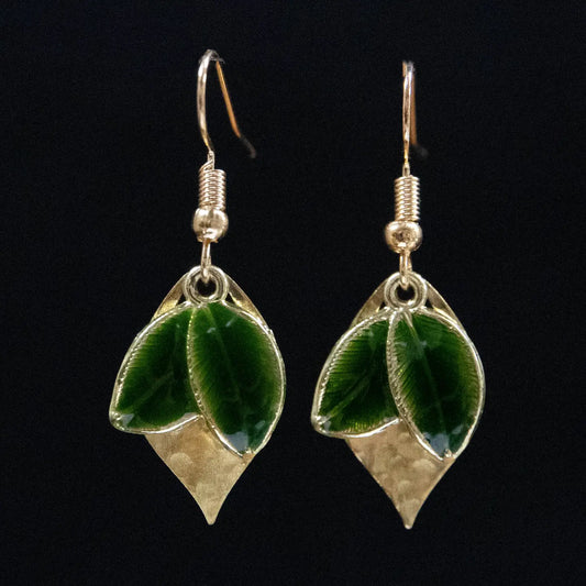 Double Leaf Earrings