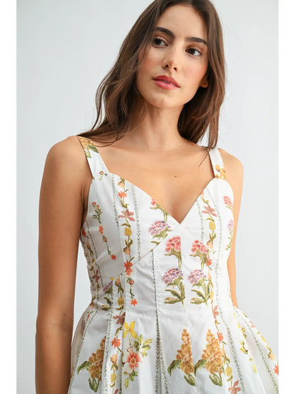 Spring Floral Peplum Top