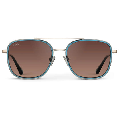 Gia Blue Square Sunglasses